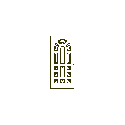 Puertas con vitrales - visillo y tableros 1/2 punto interno