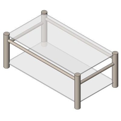 Tubular Glass Coffee Table