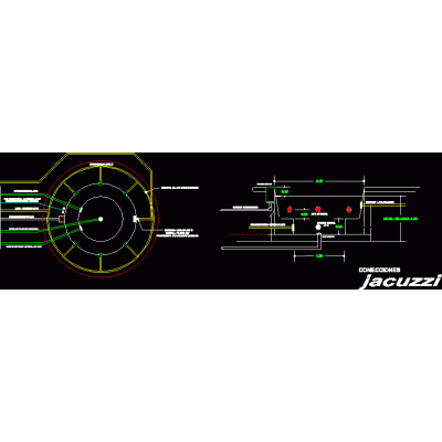 Plan and section jacuzzi