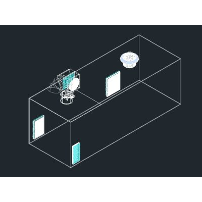 Cabina de control con extractores y filtros