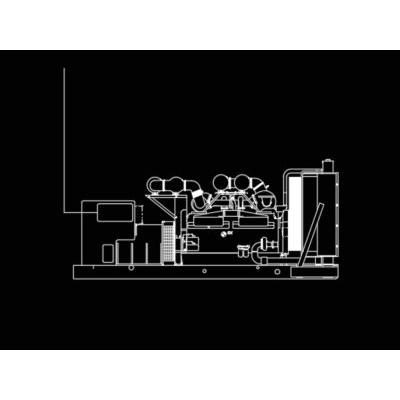 Top view detail motor generator 75kva