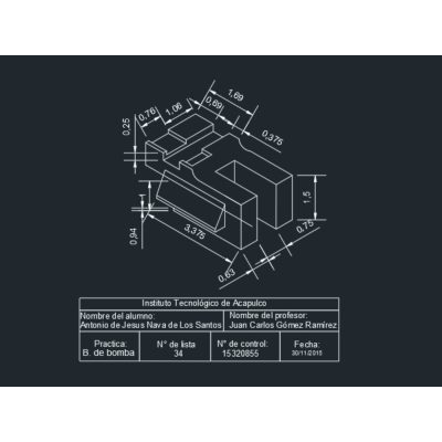 Pump base exercise in autocad