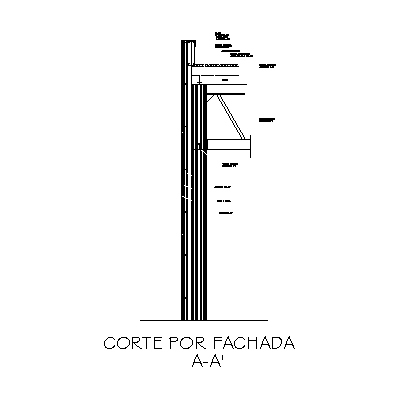 Detalle de estructura de techo metalica