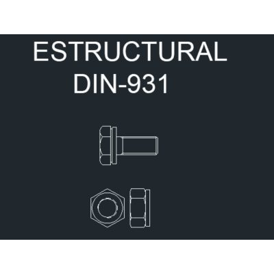 Pernos estructurales de diferentes medidas
