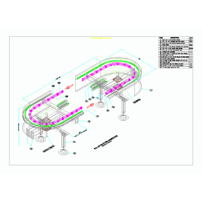 3d ga de listones transportadoras