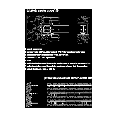 Anclaje de estructura de acero a muro de mamposteria