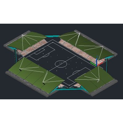 Estadio 3d para 3000 personas