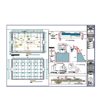Plano arquitectonico losa deportiva