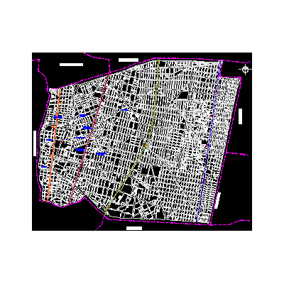 Mapa delegacional de benito juarez mexico - d.f.