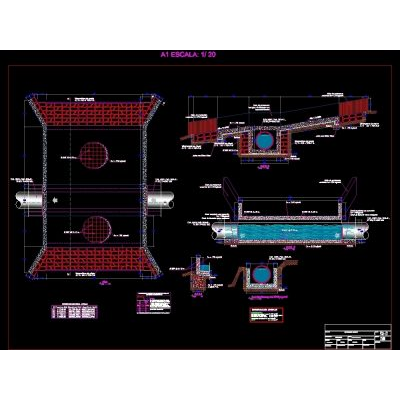 Diseno de canoa en canal de riego en cad
