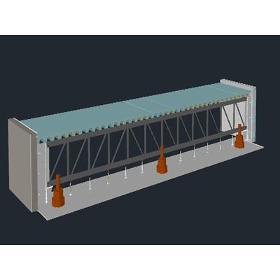 Detalle de viga joist en 3d