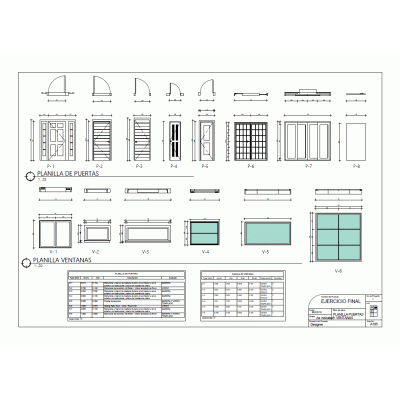 Plano de acabados y planillas pdf