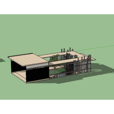 Zen pavillion; pabellon de relajacion