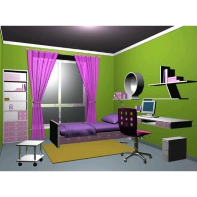 Dormitorio para mujeres - 3d