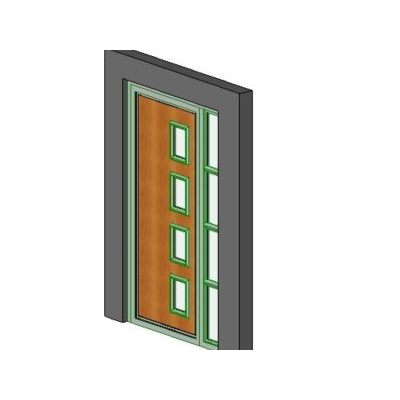Puerta entrada revit