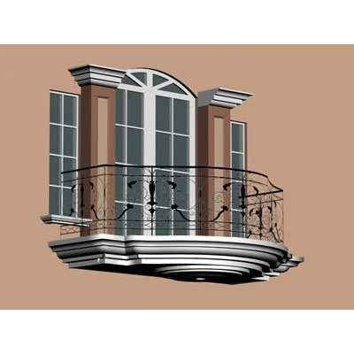 balcon 3d 3ds