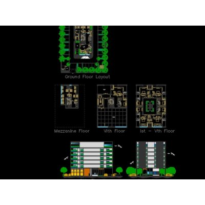 Diseno de hotel comercial - niveles multiples