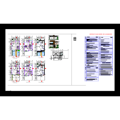Plano de acabados vivienda