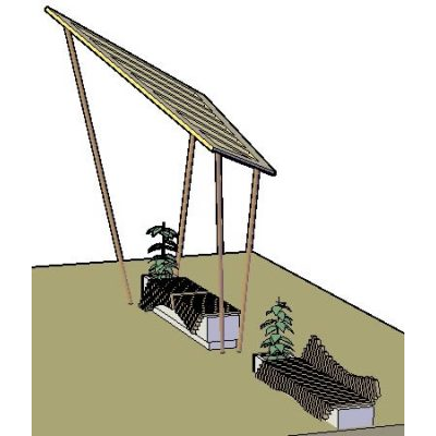Mobiliario urbano asientos 3d