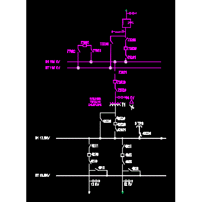 One-line diagram of proposed substation