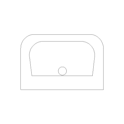 Lavabo Visto En Planta, Dimensiones 0,60×0,40 M