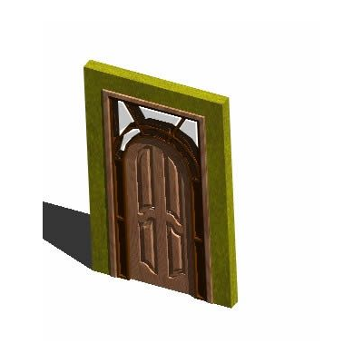 Puerta Arqueada con Detalle