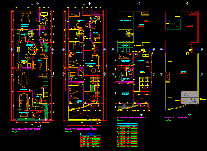 Vivienda 6x20 En DWG | Librería CAD