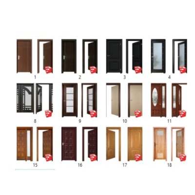 Puertas de interior y exterior - sketchup
