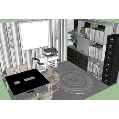 Sala oficina 3d