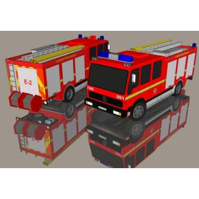 Camion de bomberos 3d