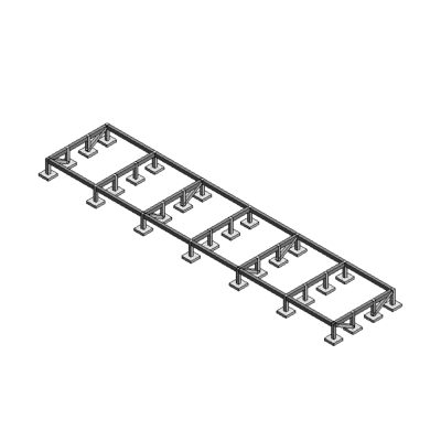 Bases de hormigon armado para containers