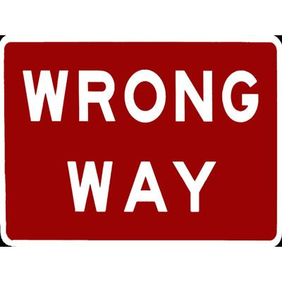 Cartel Vial de Sentido Prohibido