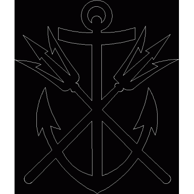 Emblema Naval con Tridentes
