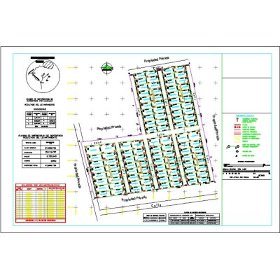 Plano de Desarrollo Urbano: Diseno Eficiente de Parcelas Residenciales