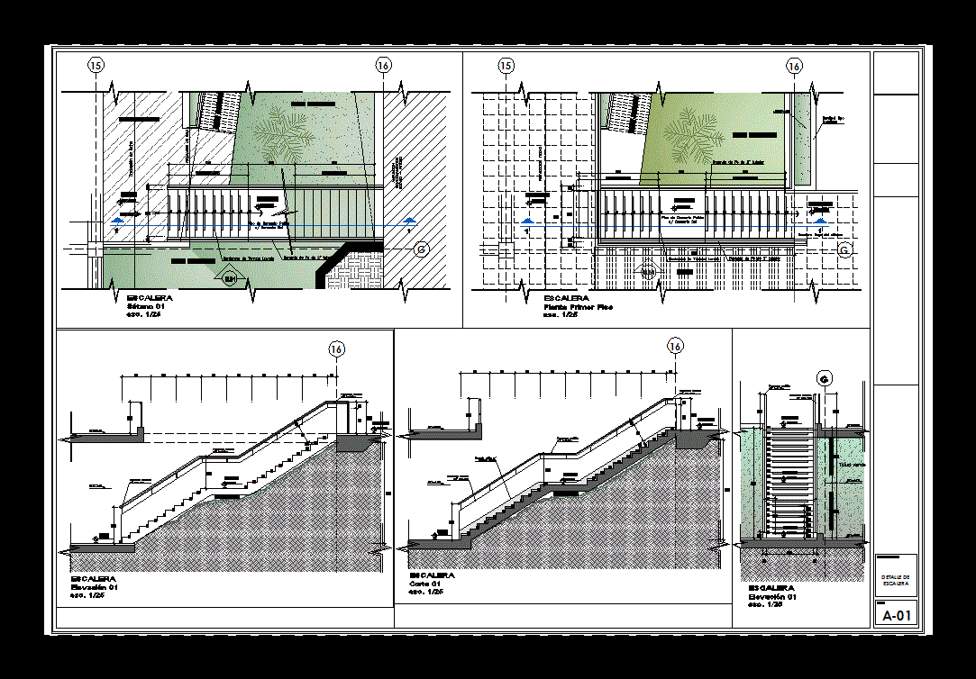 détails de l'escalier