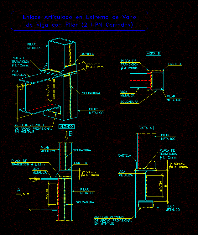 Semi-rigid connection for beam with column