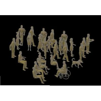 Personas 3D en Poses Cotidianas