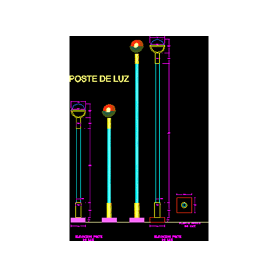Postes de luz en 2d y 3d