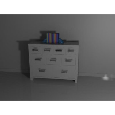 Comoda cajonera de madera natural de 100 x 80 x 35 cm
