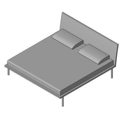 Cama Doble con Cabecero Moderno