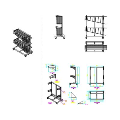 Plano porta escaleras para almacenes
