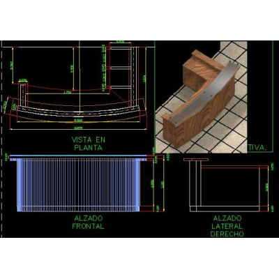 Mueble de recepcion 3d 1