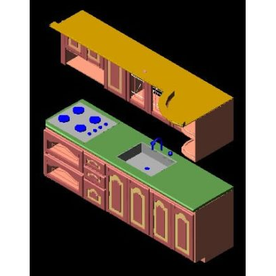 Mueble de cocina 3d