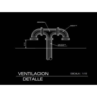 Ventilacion tuberia en pvc en75 mm diametro