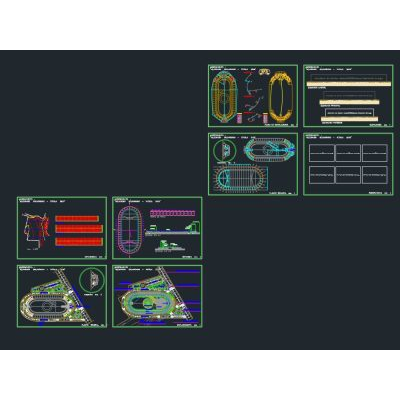 Velodromo dibujado en cad para descarga