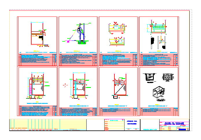 Plano detalhado da canalização do equipamento de controle