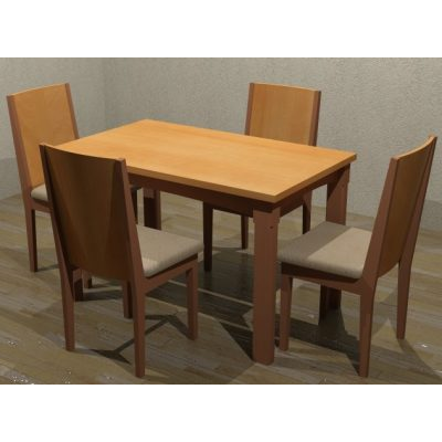 Dining table 4 seats 75x120 cm. max