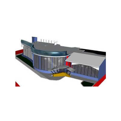 Agencia automotriz en 3d