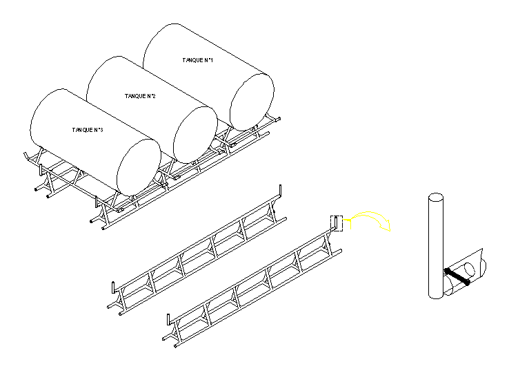 Tank support - horizontal 2d