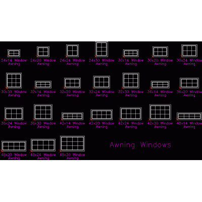 windows awning elevations